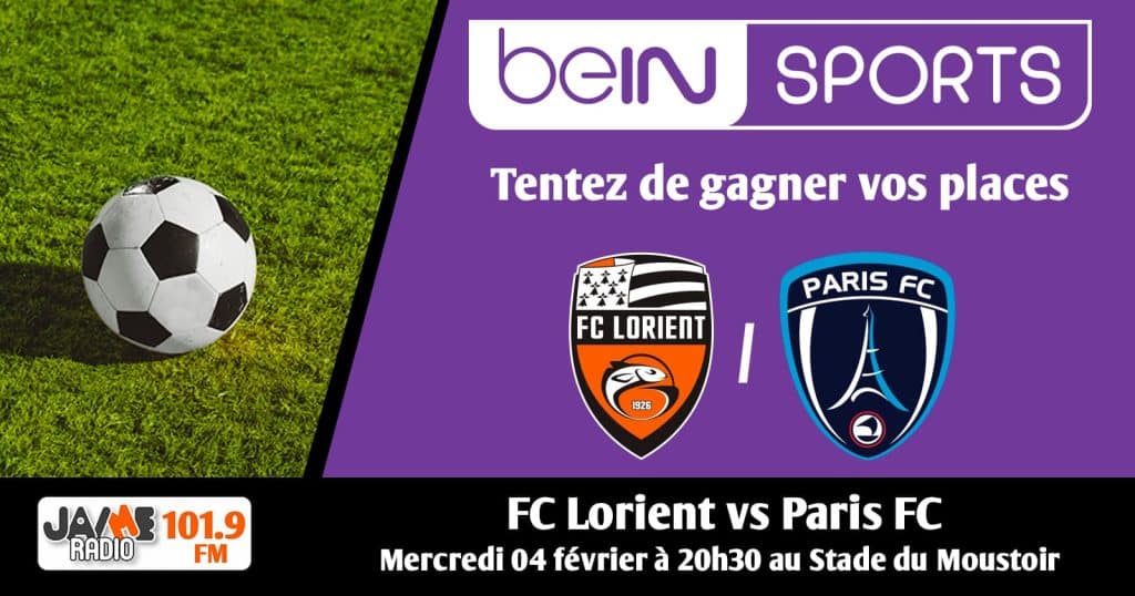 BeIN Sports, le diffuseur officiel de la Coupe de France, et JAIME Radio vous invite à soutenir le FC Lorient face au Paris FC.   