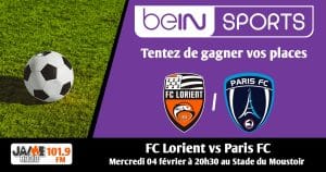 BeIN Sports, le diffuseur officiel de la Coupe de France, et JAIME Radio vous invite à soutenir le FC Lorient face au Paris FC.   