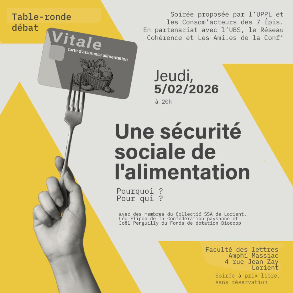 Une table ronde à Lorient explore le projet de Sécurité sociale de l’alimentation, pour un accès juste et durable à une alimentation saine.