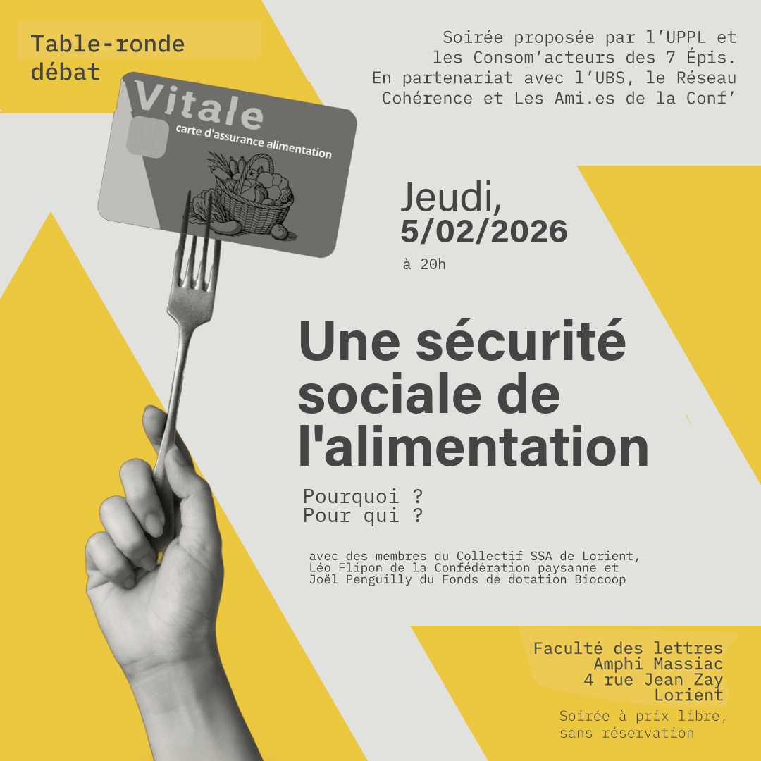 Une table ronde à Lorient explore le projet de Sécurité sociale de l’alimentation, pour un accès juste et durable à une alimentation saine.