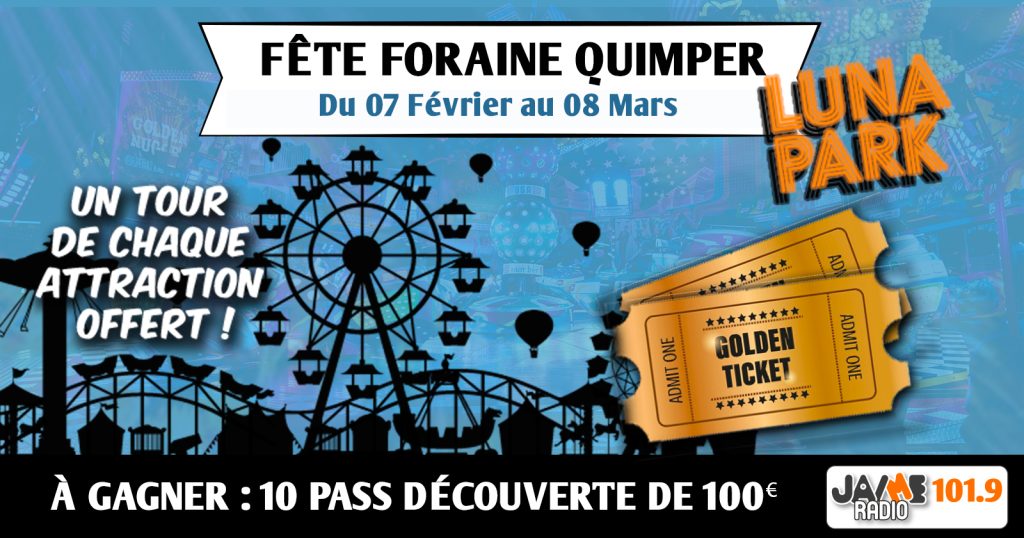 Gagnez vos pass découverte pour la fête foraine de Quimper d’une valeur de 100 euros !