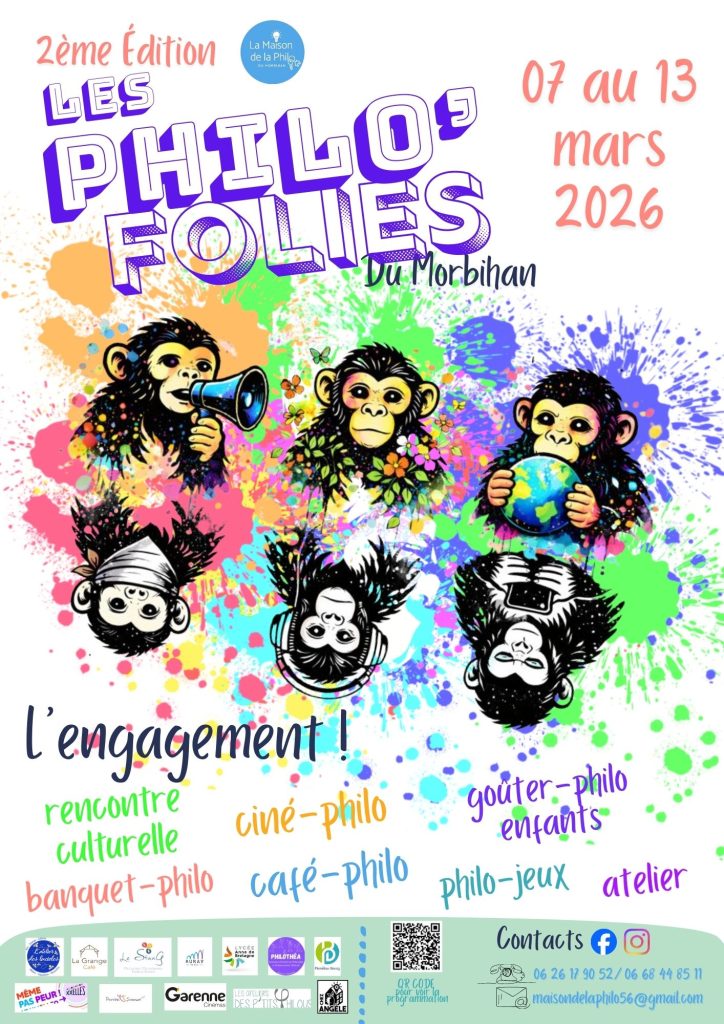 Le festival PHILO’Folies revient du 7 au 13 mars 2026 dans le Morbihan autour du thème de l’engagement.