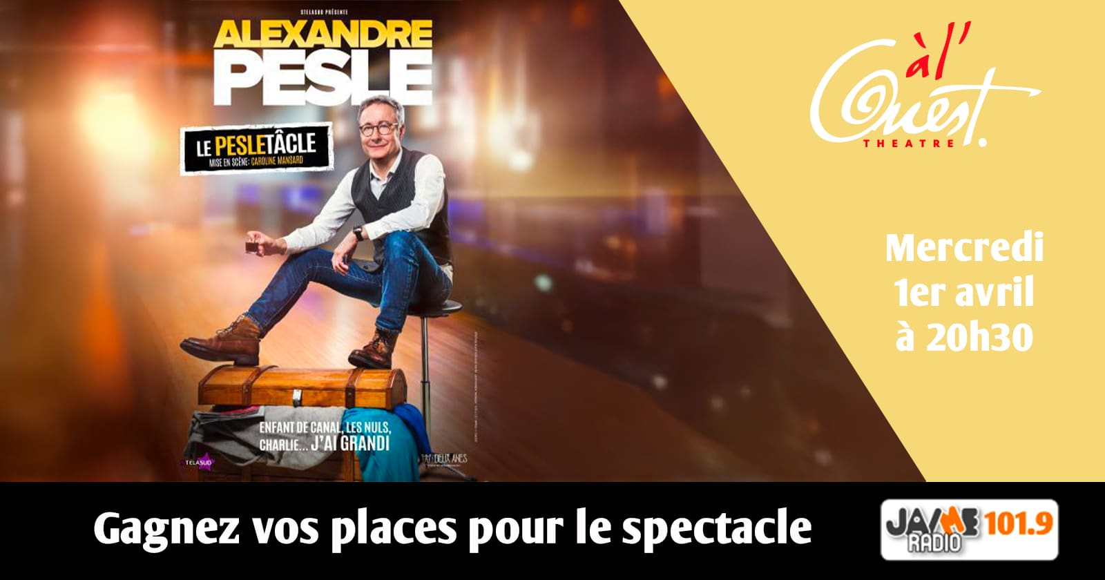 Gagnez vos places pour voir “Pesletâcle” au Théâtre à l’Ouest d’Auray !