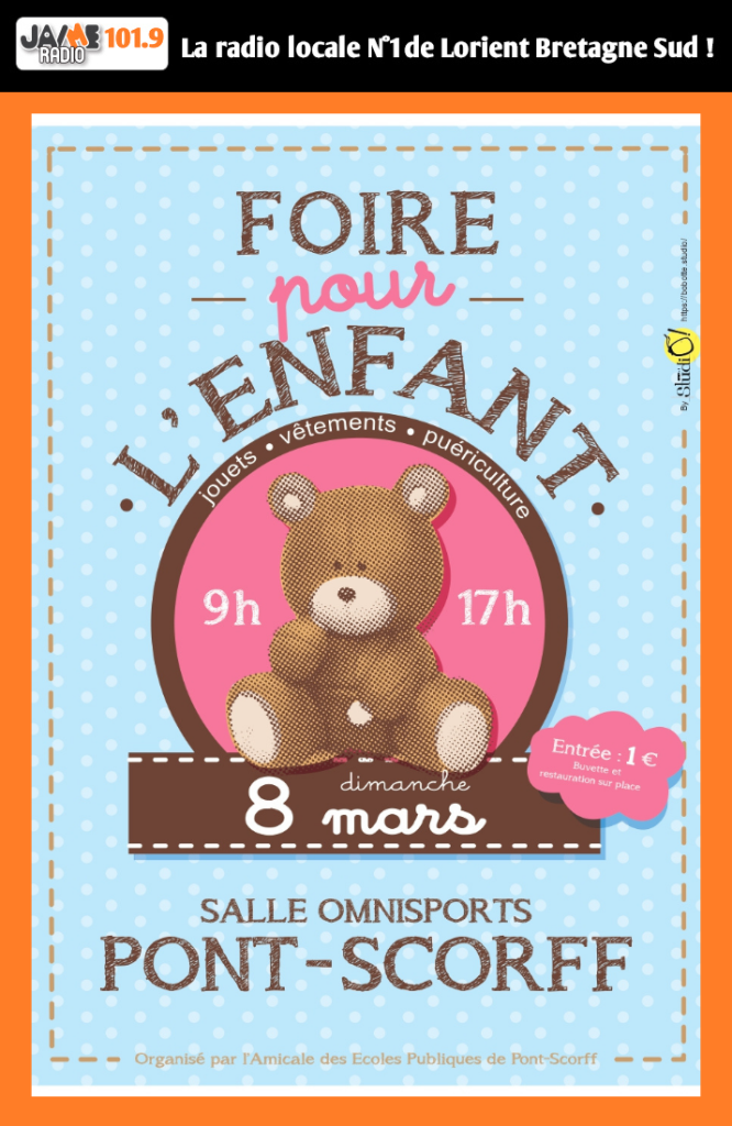La Foire pour l’Enfant revient à Pont-Scorff le 8 mars. Jouets, vêtements et puériculture à petits prix toute la journée.