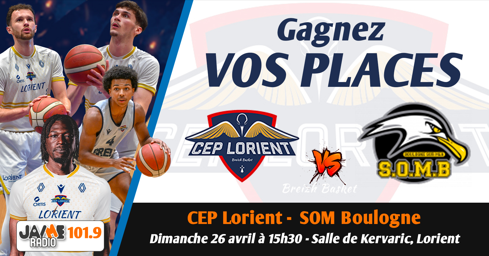 Gagnez vos places pour le match du CEP Lorient face à SOM Boulogne
