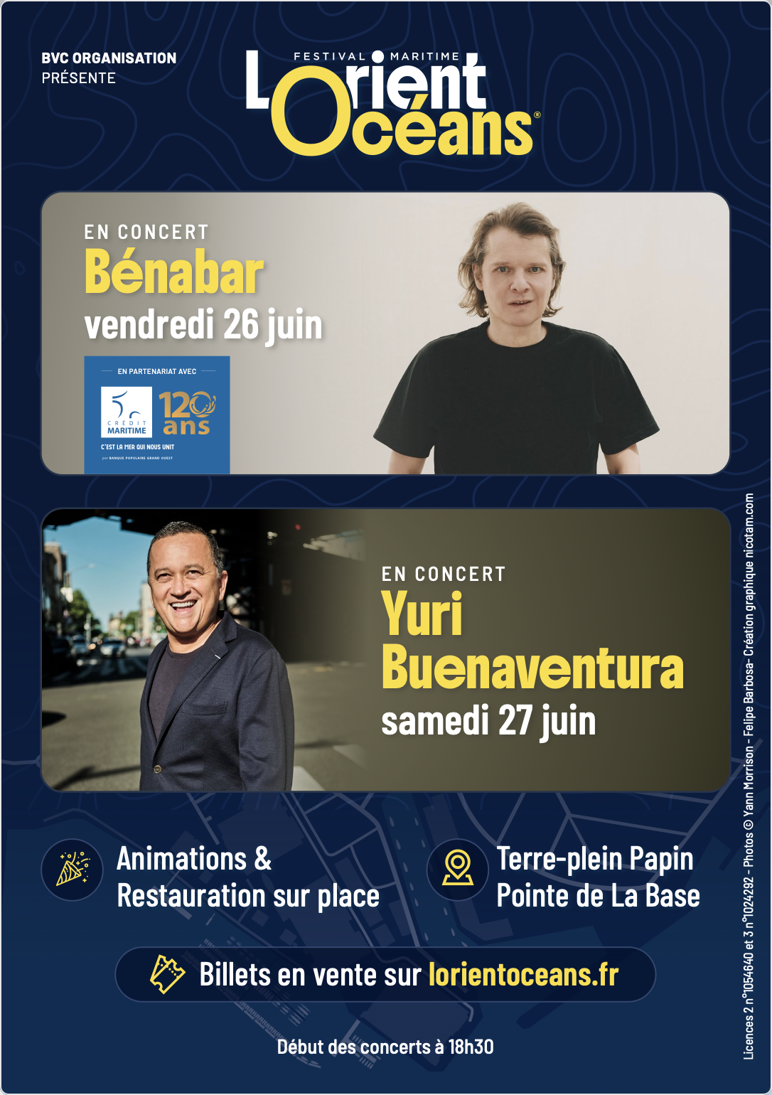 Lorient Océans : Bénabar et Yuri Buenaventura à l’affiche des grands concerts