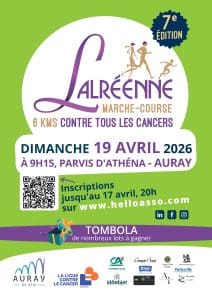 Participez à L’Alréenne 2026, marche-course de 6 km à Auray pour sensibiliser au dépistage des cancers. Accessible à tous, conviviale et solidaire.