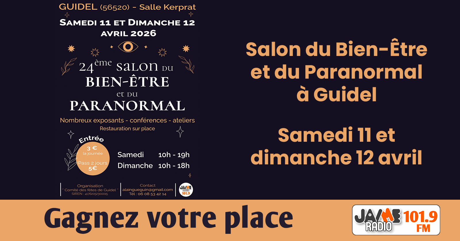 Gagnez vos places pour le salon Bien-Être et Paranormal à Guidel !