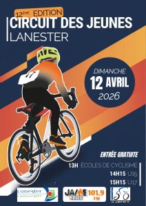 Le Circuit des Jeunes revient à Lanester le 12 avril 2026. Une compétition cycliste pour les jeunes avec un parcours dynamique et accessible au public.