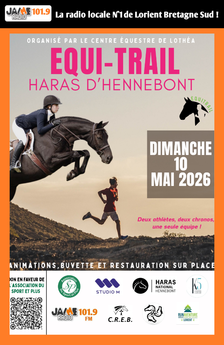 L’Équitrail revient le 10 mai au Haras d’Hennebont avec une course originale mêlant équitation et course à pied.