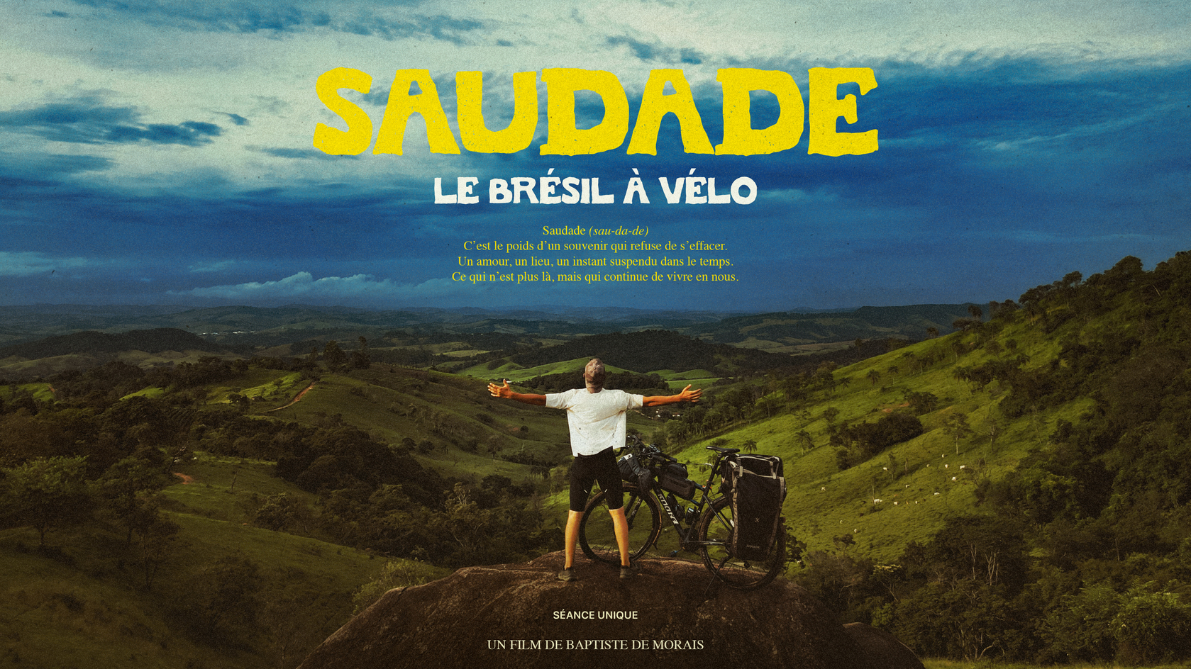 Le film SAUDADE de Baptiste de Morais est projeté le 17 avril au cinéma Ti Hanok, avec un échange avec le public après la séance.