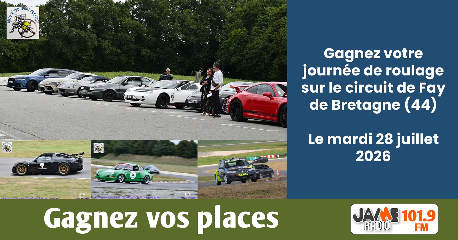 Gagnez vos places pour la journée de roulage Fay de Bretagne !