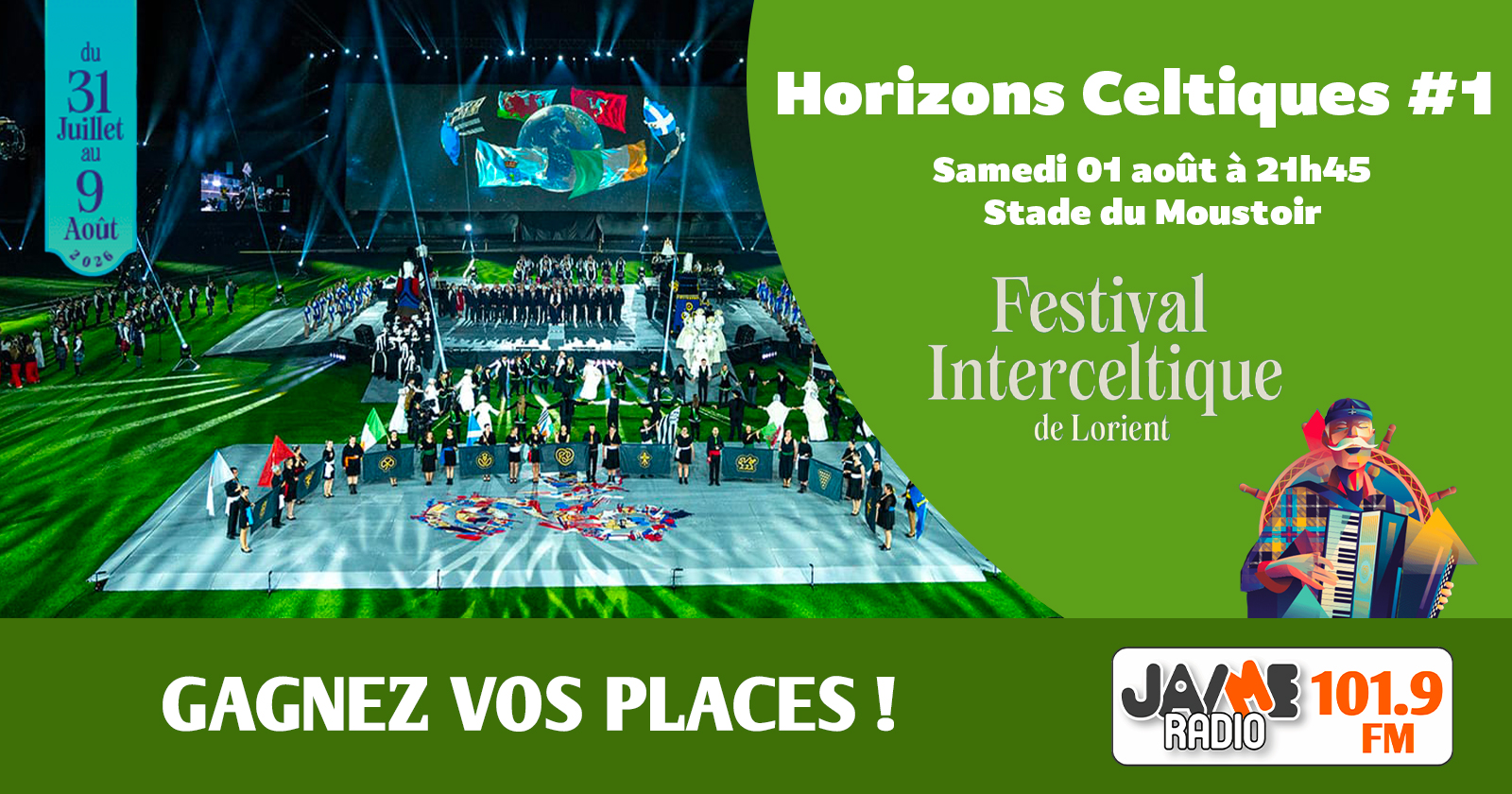 Gagnez vos places pour la soirée Horizons Celtiques #1 au festival interceltique de Lorient !