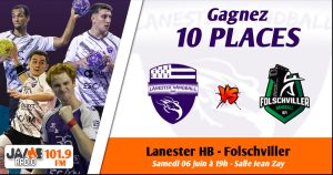 Gagnez vos places pour le match entre Lanester Handball et Folschviller HB !