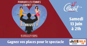 Gagnez vos places pour voir “Pourquoi les femmes aiment les connards” au Théâtre à l’Ouest d’Auray !