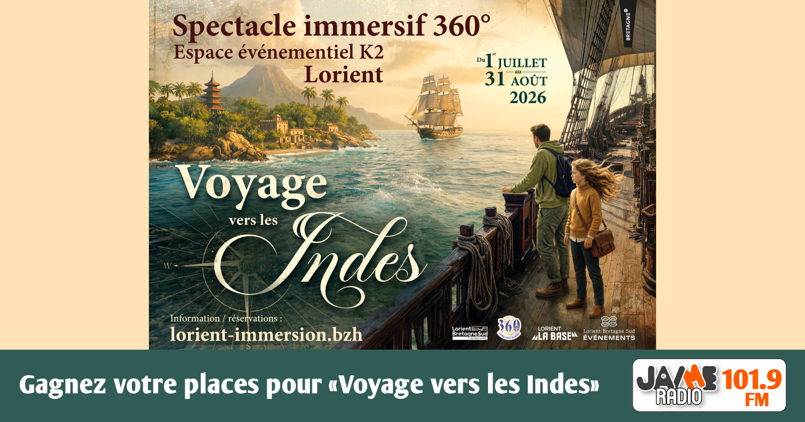 Gagnez vos entrées pour le spectacle immersif 360°, Voyage vers les Indes !