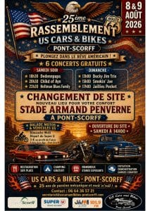 L'US Cars and Bikes revient les 8 et 9 août à Pont-Scorff avec concerts, voitures américaines, country et animations.