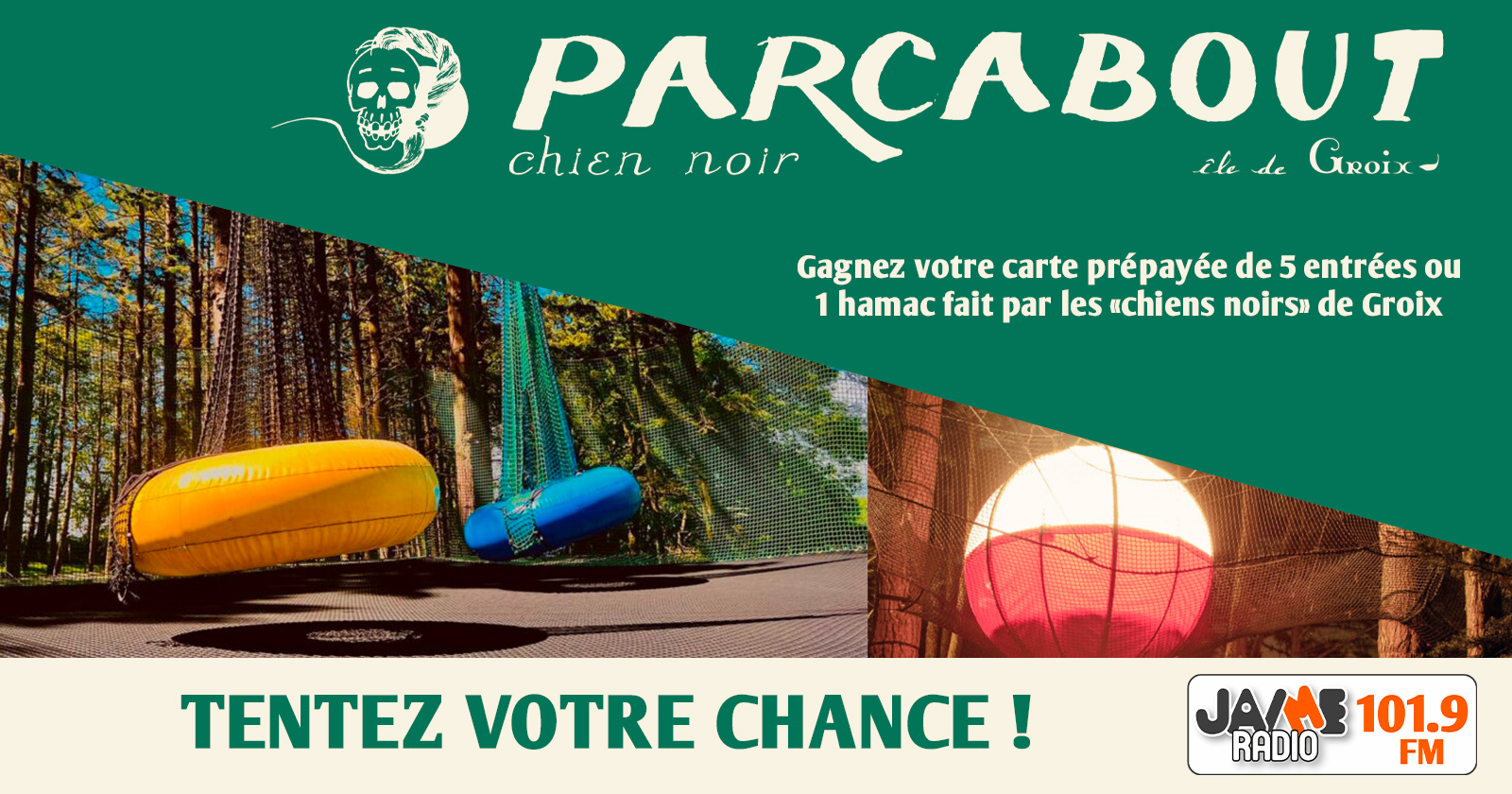 Participez au jeu concours JAIME Radio et tentez de gagner des entrées pour le Parcabout de Groix.