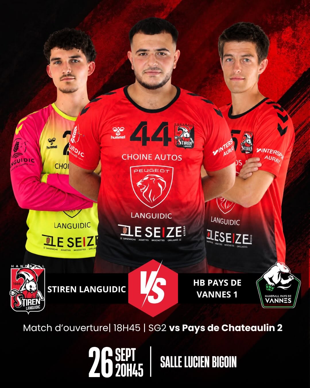 Le Stiren Languidic Handball reçoit le HB Pays de Vannes le samedi 26 septembre à 20h45, salle Lucien Bigoin, pour son deuxième match de la saison.