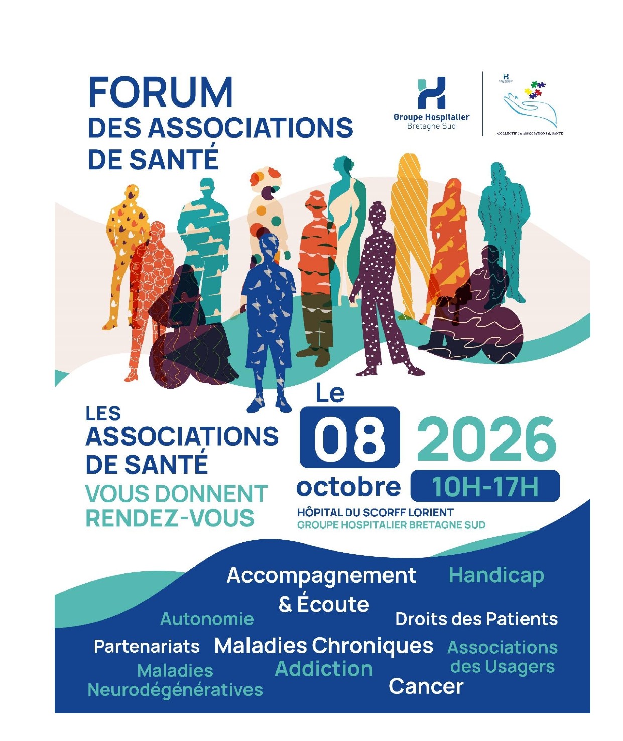 Le GHBS organise son 8e Forum des Associations de Santé à l’Hôpital du Scorff. Plus de 70 associations seront représentées pour informer et accompagner les usagers.