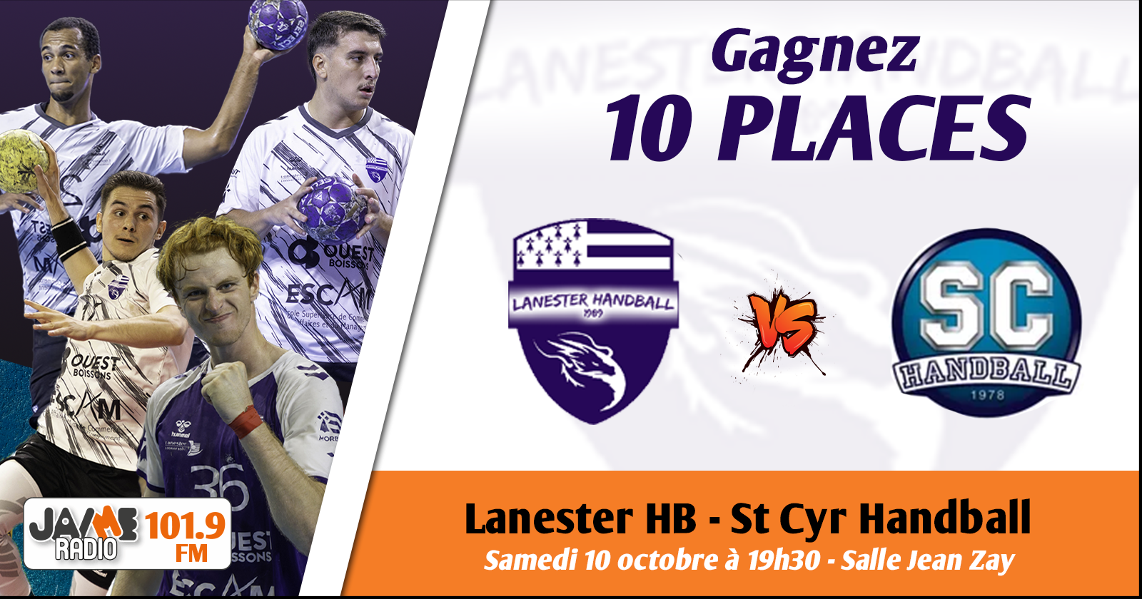 Lanester Handball - Saint-Cyr : gagnez vos places pour le match - Jaimeradio