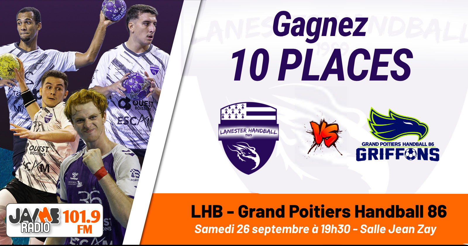 Lanester Handball reçoit Grand Poitiers : gagnez vos places - Jaimeradio