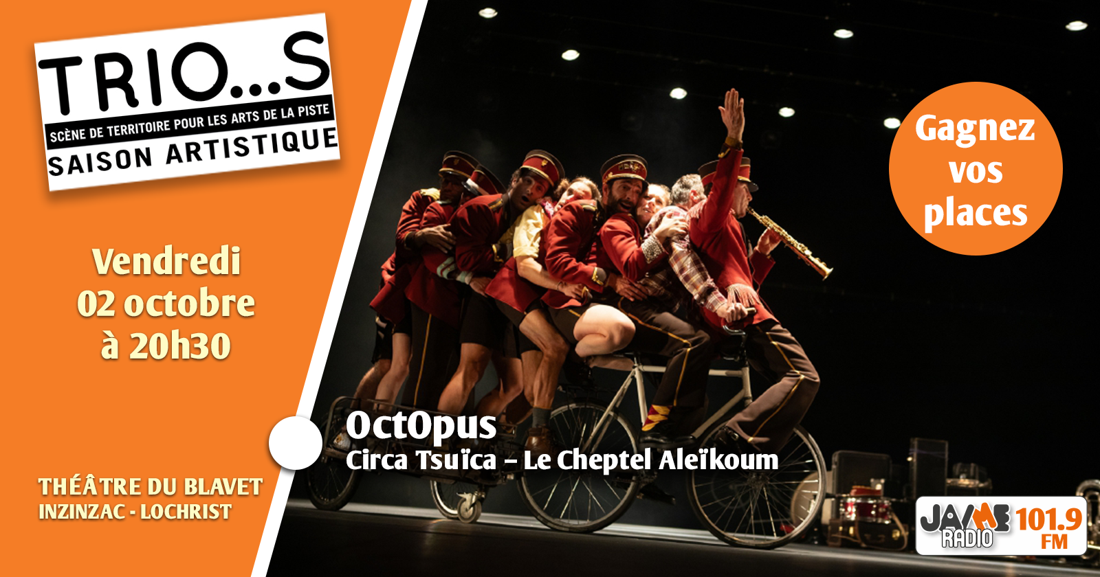 OctOpus à Inzinzac-Lochrist : gagnez vos places avec JAIME Radio - Jaimeradio