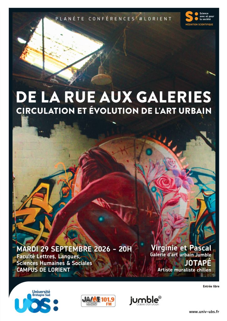 Lorient accueille une conférence sur l’évolution de l’art urbain le 29 septembre, avec le muraliste chilien Jotapé et la galerie Jumble.