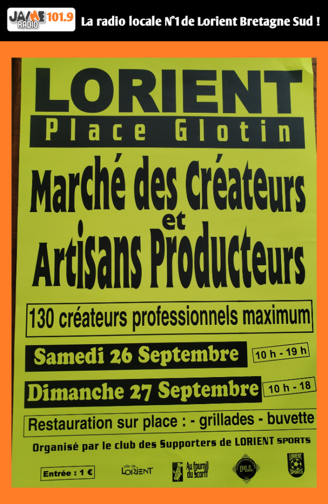 Le Marché des créateurs et artisans producteurs revient à Lorient les 26 et 27 septembre, place Glotin, avec 130 exposants.