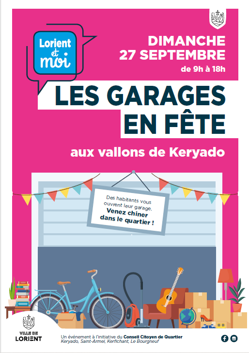 Le quartier de Keryado à Lorient accueille « Les garages en fête » le 27 septembre, avec une quarantaine de maisons et leurs ventes de seconde main.