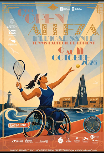 Le Lorient Tennis Club organise l’Open Alleza Medical Santé du 8 au 10 octobre. Entrée libre pour assister au tournoi de paratennis.