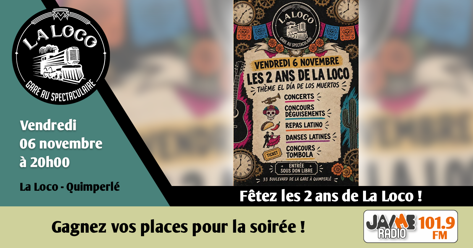 La Loco fête ses 2 ans à Quimperlé : gagnez vos places ! - Jaimeradio