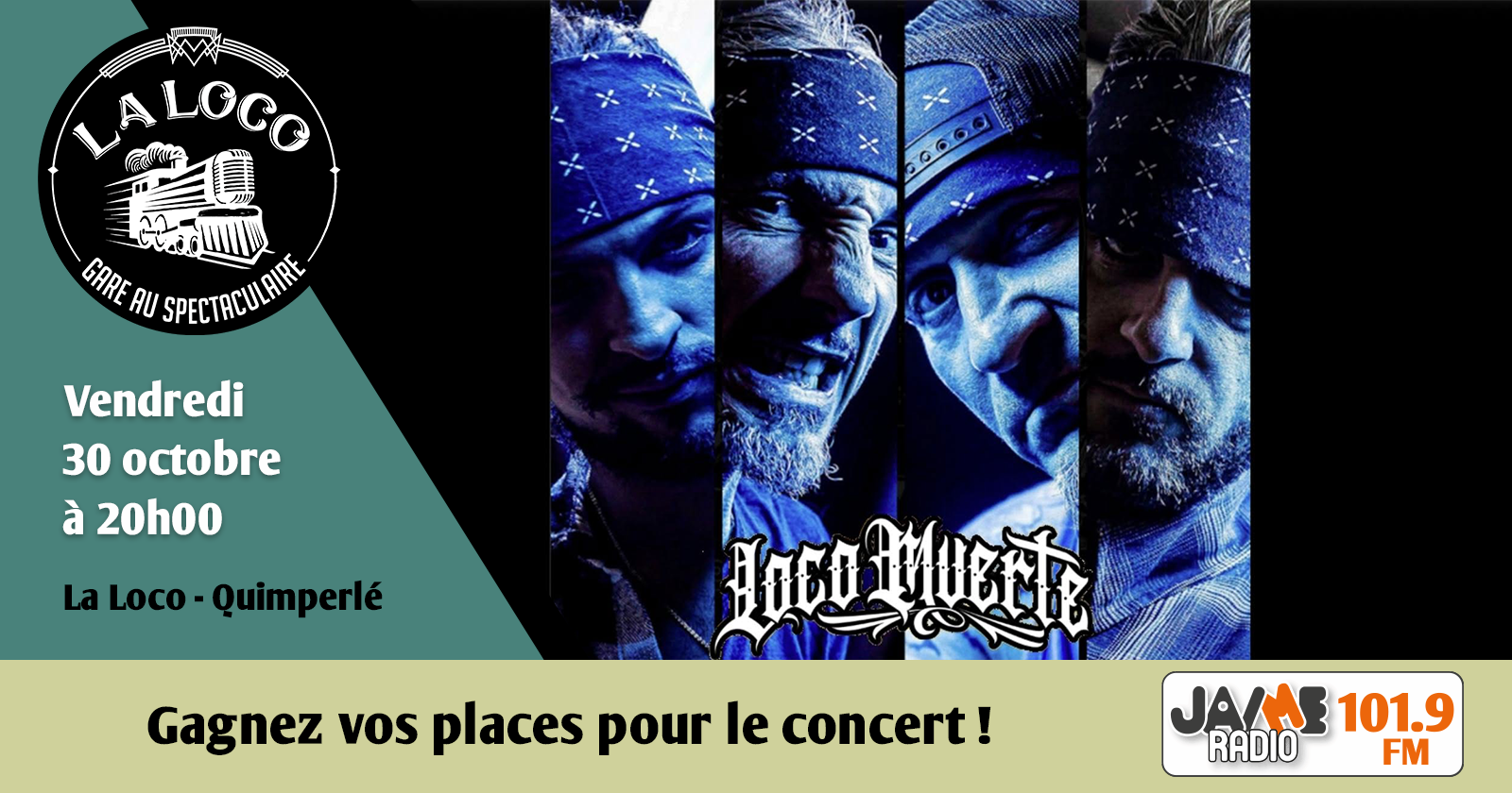 LOCOMUERTE en concert à Quimperlé : gagnez vos places - Jaimeradio