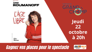Le jeudi 22 octobre à 20h00, venez découvrir le spectacle d’Anne Roumanoff à l’Espace 2000 de Grand-Champ.