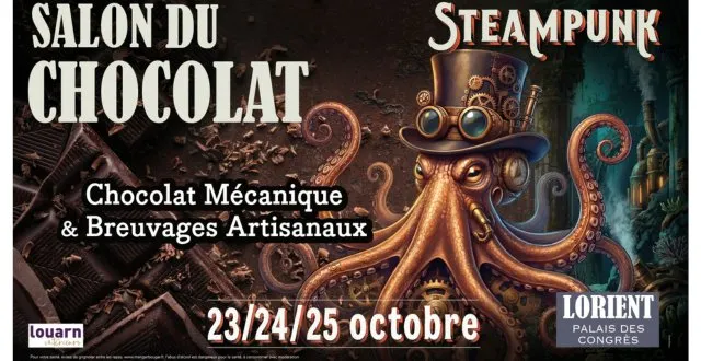Le Salon du Chocolat de Lorient revient du 23 au 25 octobre avec un univers Steampunk, des ateliers familiaux, des animations gratuites et des artisans locaux.