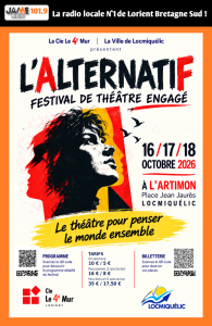L’ALTERNATIF arrive à Locmiquélic du 16 au 18 octobre 2026 avec cinq spectacles, un concert, une masterclass et des rendez-vous gratuits.