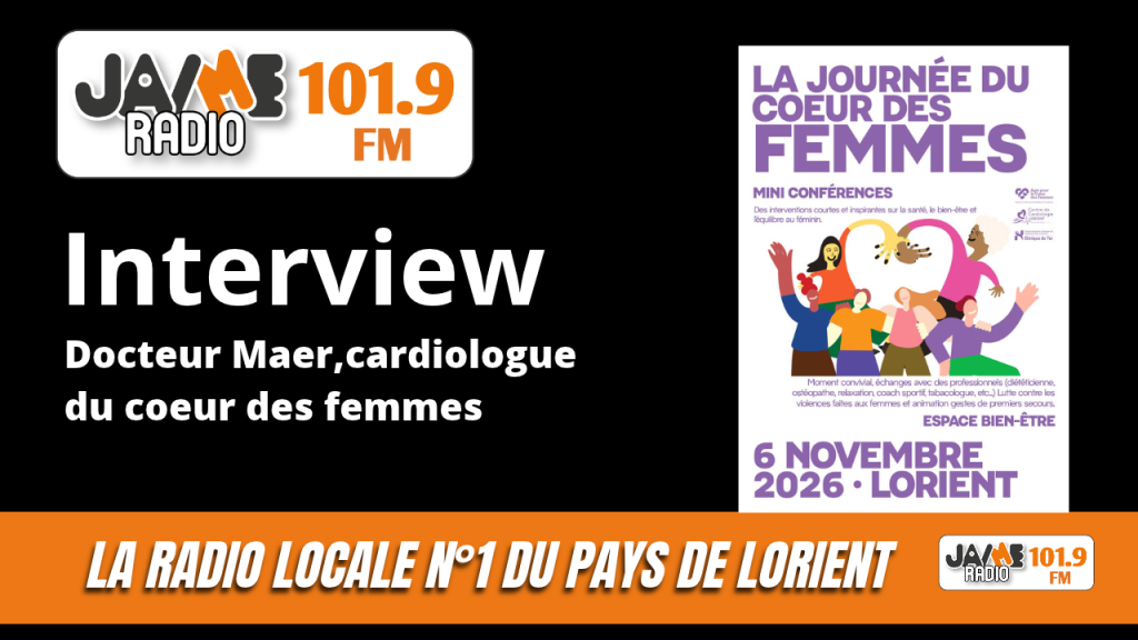 Retrouvez la vidéo de l'interview du Docteur Maer, à l'occasion de la Journée du Cœur des Femmes le 6 novembre à Ploemeur.
