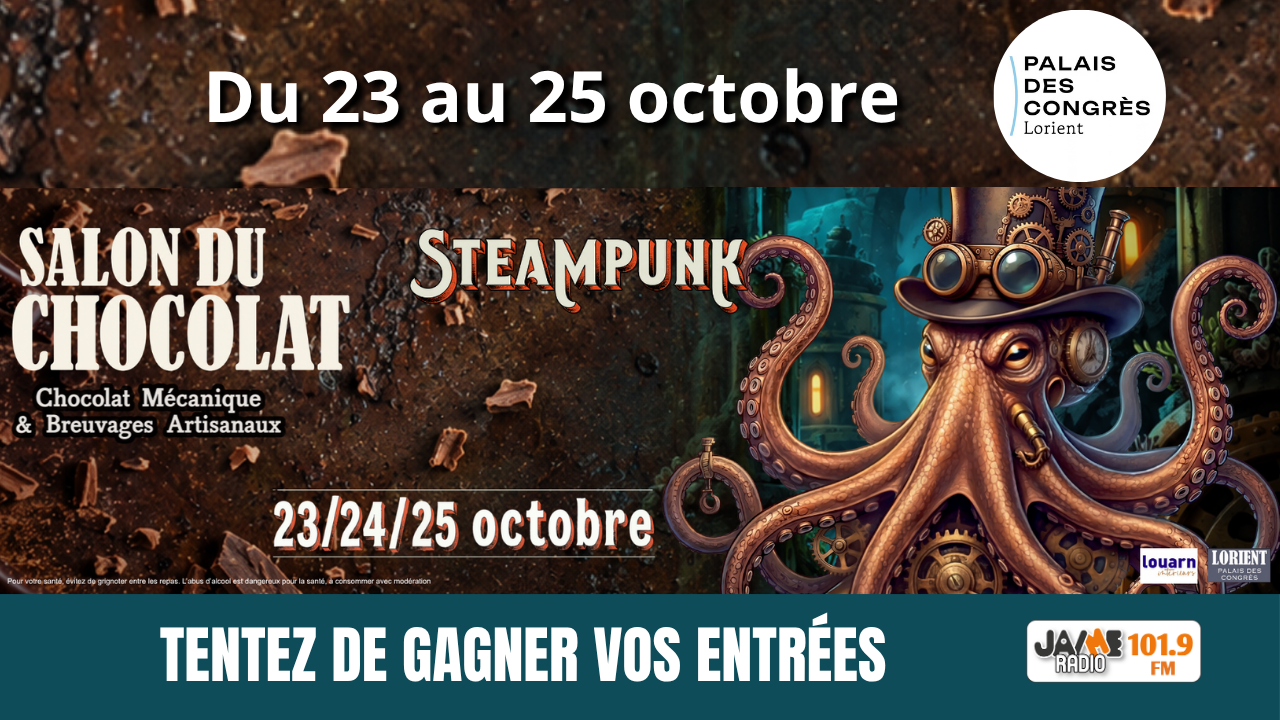 Du vendredi 23 octobre au dimanche 25 octobre, venez découvrir le Salon du Chocolat au Palais des Congrès de Lorient.
